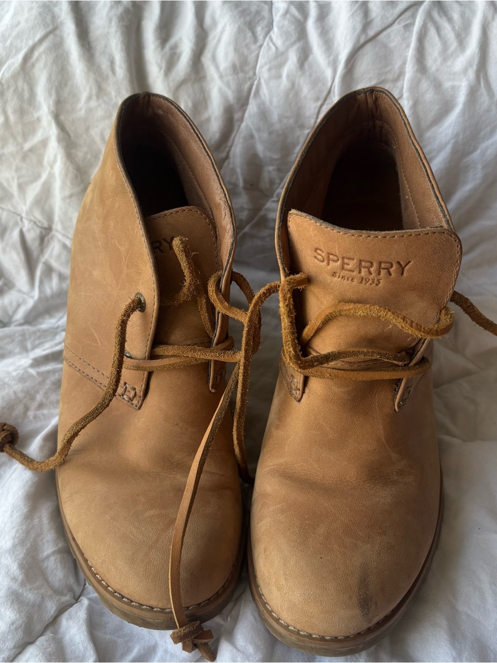 Sperry Tan Wedges